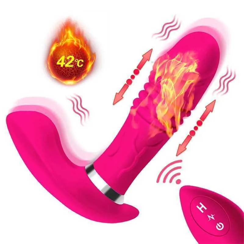 Sexspielzeug Massagegerät Teleskopdildo Vibrator Heizung Prostata Männlicher Hintern Analplug Anus Fernbedienung Spielzeug für Männer Stimulation