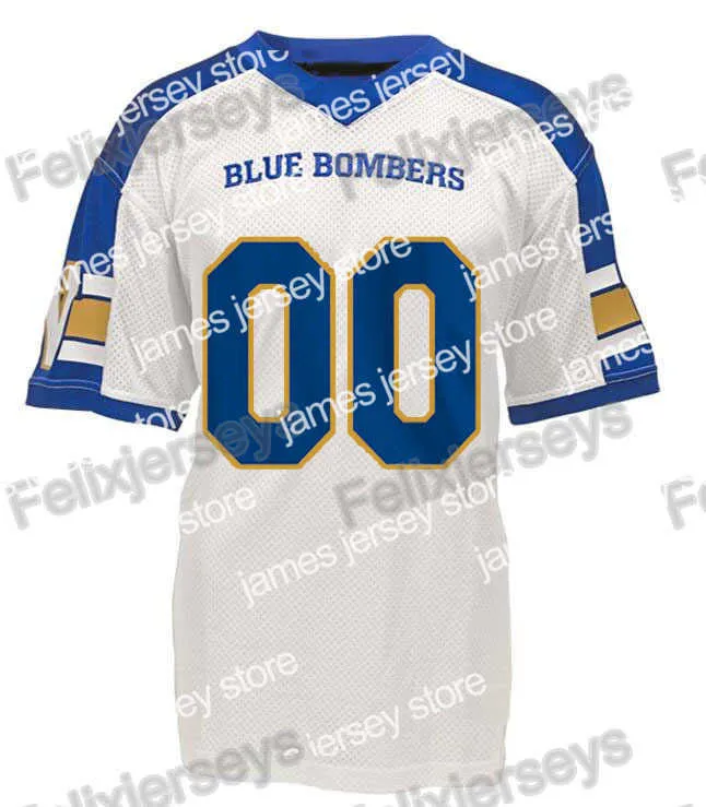 American College Football Wear Winnipeg Blue Bombers 4 Adam Bighill 33 Andrew Harris 5 Willie Jefferson 15 Matt Nichols 7 Lucky Whitehead Jersey