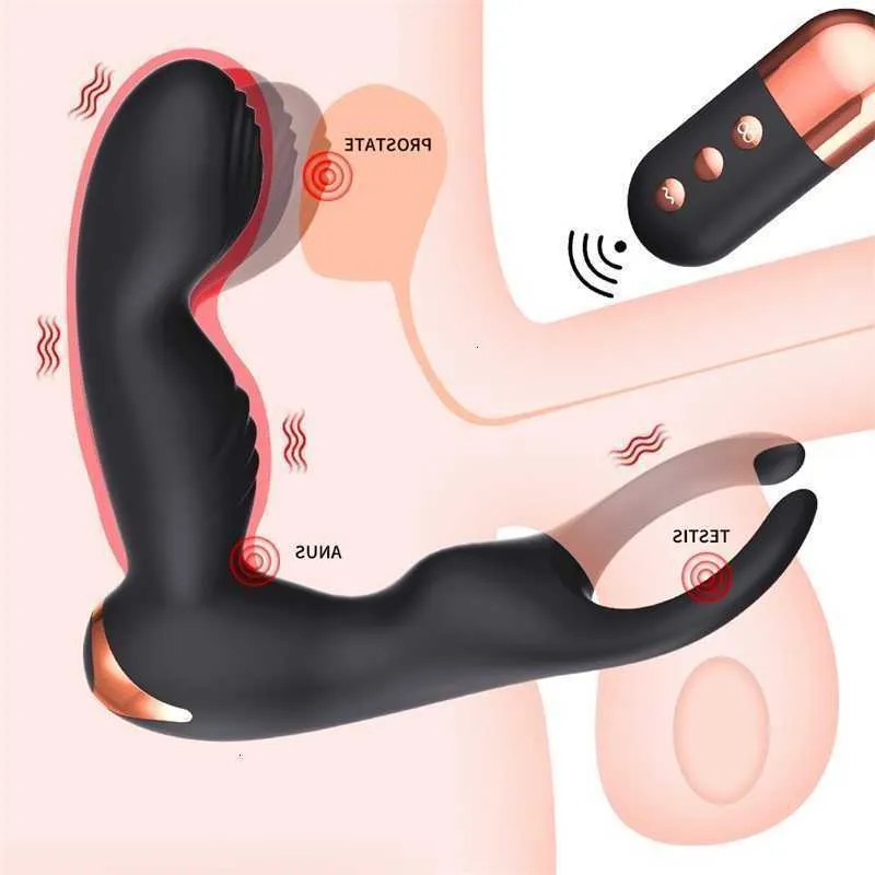 Brinquedos sexuais massageador wiggle próstata vibrador anal vibradores masculinos plug brinquedos para homens controle remoto sem fio wiggl