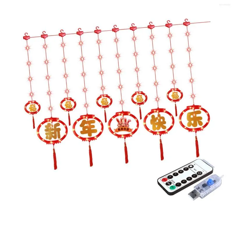 Strängar kinesisk sträng ljus prydnad hängande led gardinår lampa för trädgård utomhus sovrum uteplats dekor