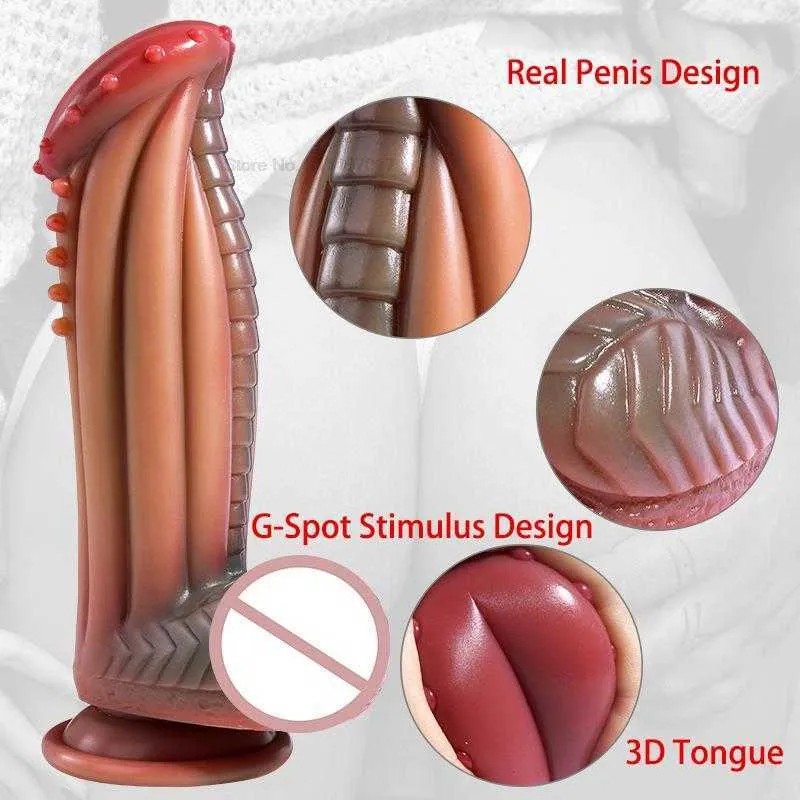 Skönhetsartiklar monster dildo realistiska penis enorma dildos för kvinnor lesbiska stora kuk kvinnor onani sexiga verktyg vuxna erotiska sexiga leksaker butik