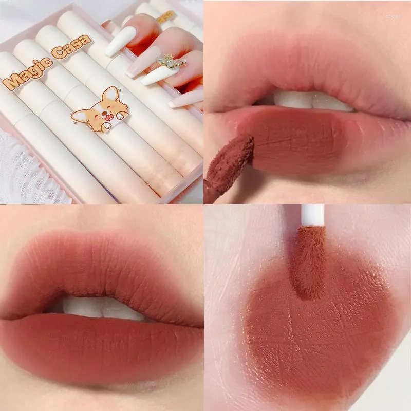 Lipgloss 5 teile/satz Matt Flüssigen Lippenstift Anhaltende Feuchtigkeitsspendende Schlamm Wasserdicht Schweißfest Tragbare Make-up Für Frauen Kosmetik