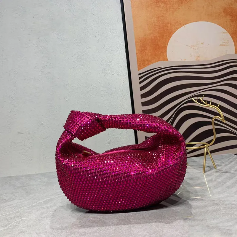 디자이너 파우치 클러치 가방 여성 모방 다이아몬드 매듭 토트 백 핸드백 지갑 진정한 가죽 브랜드 클라우드 백