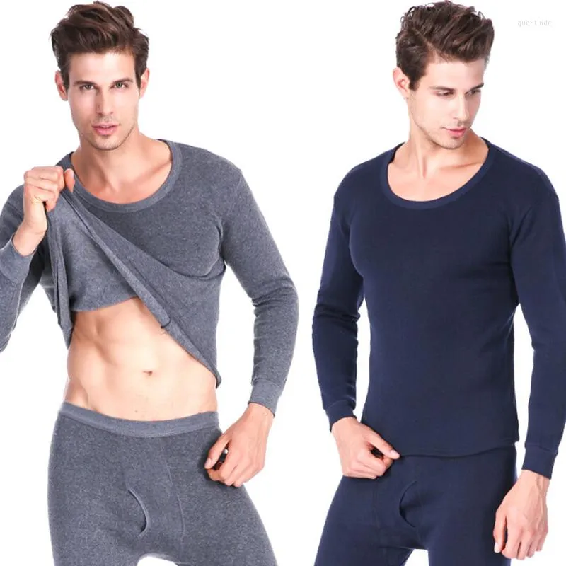 Men's Thermal Underwear Men Winter Women Long Sets Fleece Keep Warm In Cold Weather Size L To 3XL