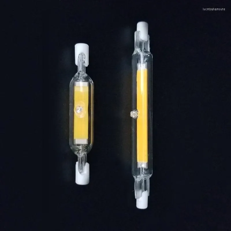 薄暗いR7S LED J78 J118 7W 12W 15W 25W COB BULBS CERAMIC GLASS TUBE LIGHT AMPOULE交換70-200Wハロゲンボンビラライト