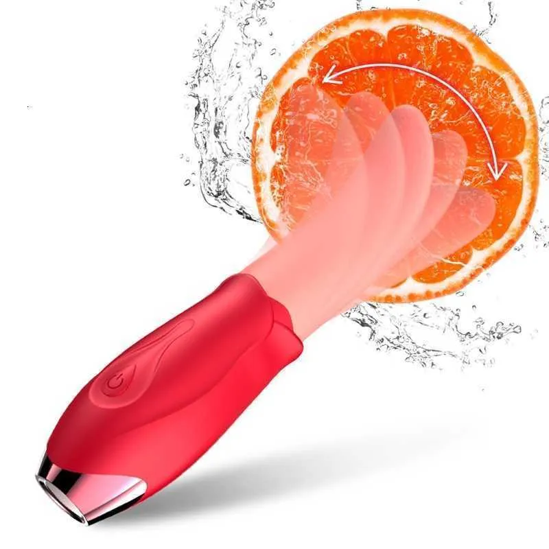 Massaggiatore per adulti Rose Sex Toys con vibratore per leccare la lingua per le donne Stimolatore del clitoride del capezzolo del punto g Vibratori vibranti del clitoride della macchina sexy