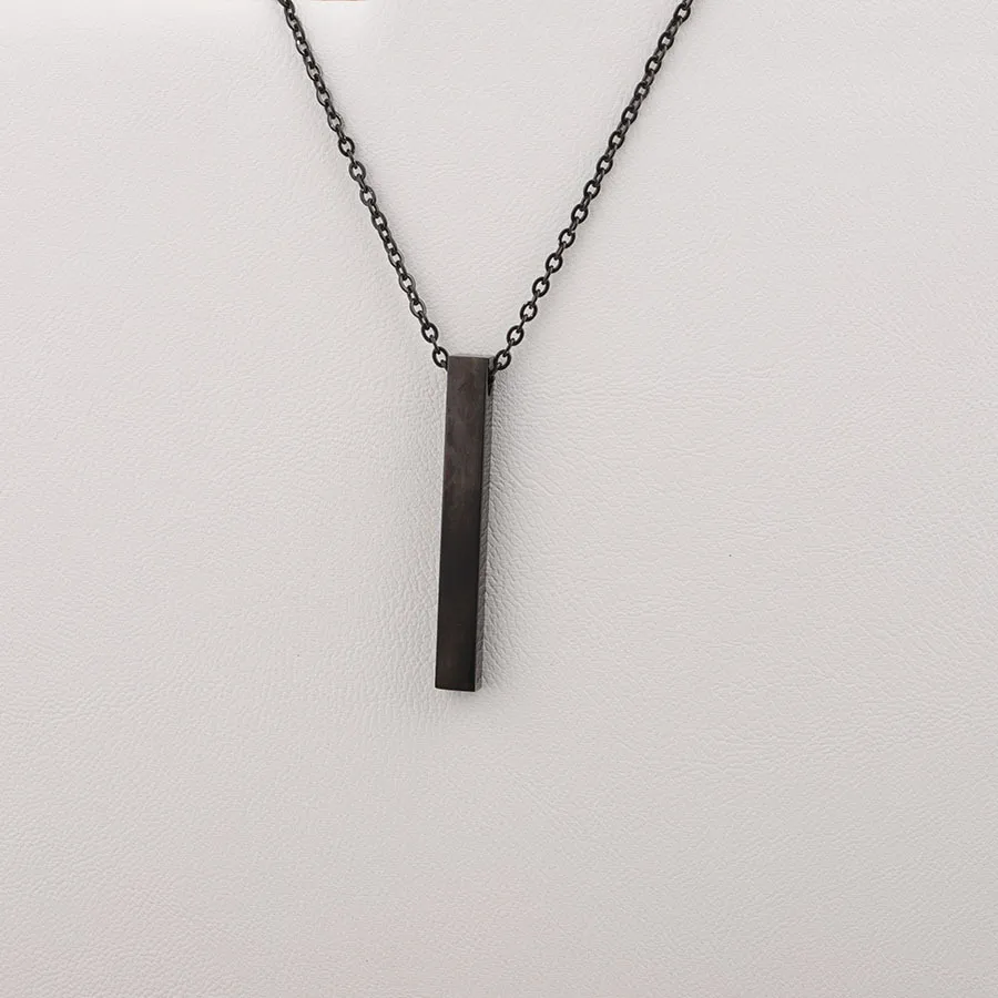 Stainless Steel Blank Bar Necklaces Geometric Square Bar Pendant Necklace Pendants DIY Customize Jewelry