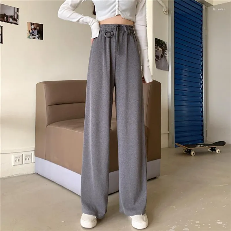 Pantaloni da donna INS Cool Donna Baggy Pantaloni coreani Harem Lady Femme Pantaloni sportivi Studenti Autunno Pantaloni lunghi grigi