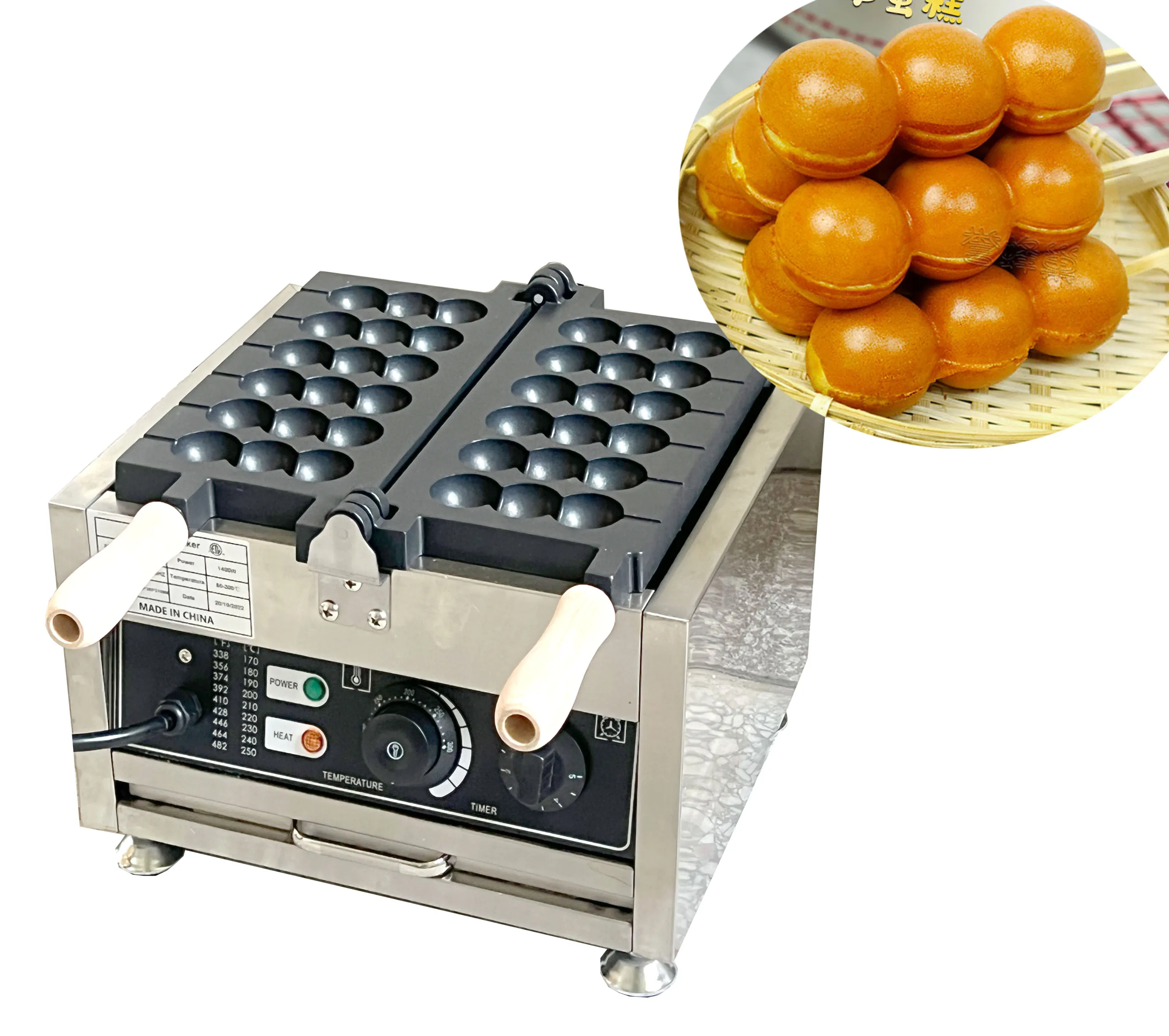 معدات الوجبات الخفيفة الشعبية Takoyaki Grill Ball Stick Maker التجارية صانع Waffle Maker Takoyaki