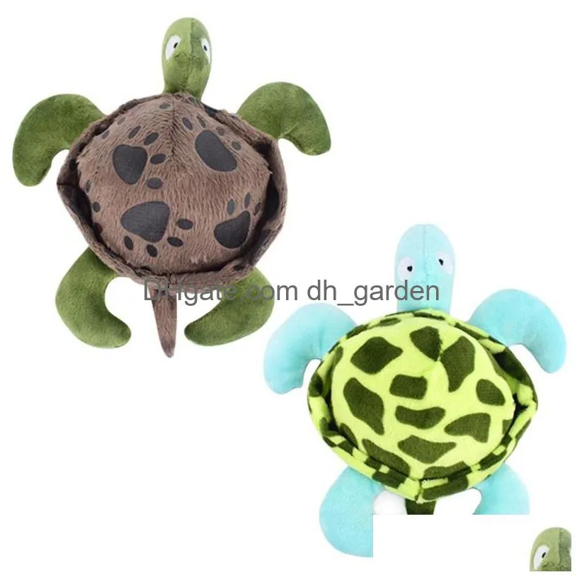 Brinquedos de cachorro Chews Pet Tortoise Chew Toy Fun Fun Clean Borth Plelight Turtle Figure Undersing Dogs Supplies Drop Drop Hom Dhgarden Dhqrs