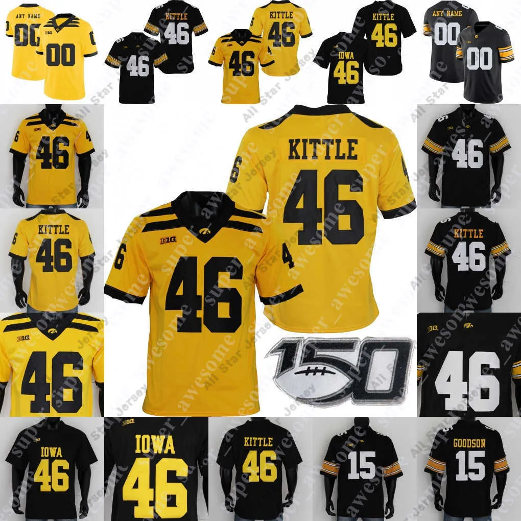 Maglie da calcio Maglia da calcio NCAA Iowa Hawkeyes Seth Benson Ivory Kelly-Martin Sam LaPorta Nico Ragaini Gavin Williams Luke Lachey Alex Padilla Charlie