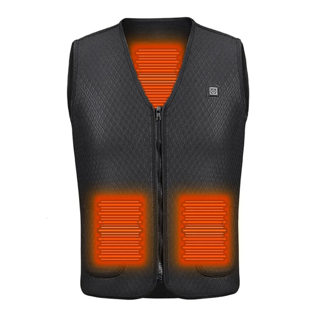 Men s Vests Heated Vest Men Women Usb Heated Jacket Heating Vest Thermal Clothing Hunting Vest Winter Heating Jacket Black 4XL 230111
