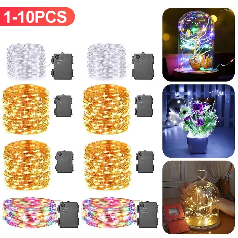 Strings 5-200M LED Fairy Lights 50/200LED Curtains Garlands Christmas Atmosphere Decorative Lamp 2023 String Wedding Decor