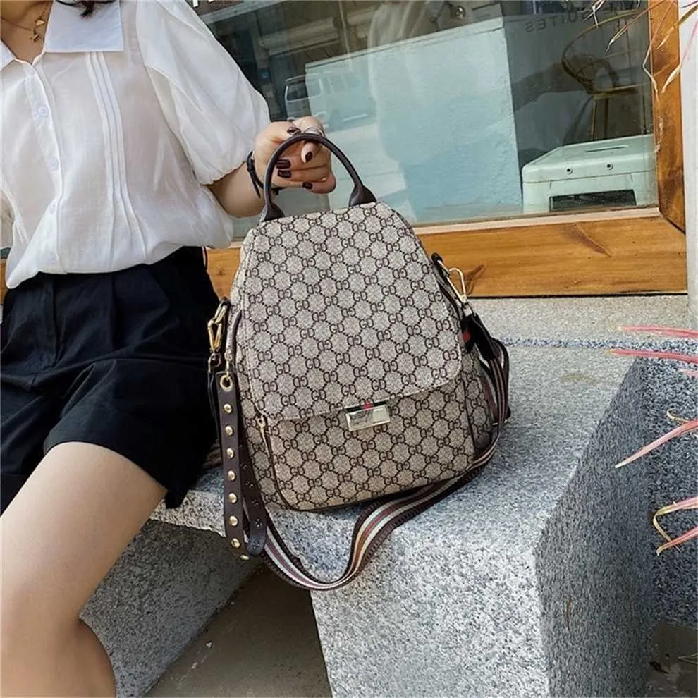 Designer Bags 55% Off Sale high quality trendy bags Double Korean version versatile Travel Backpack leisure women's single