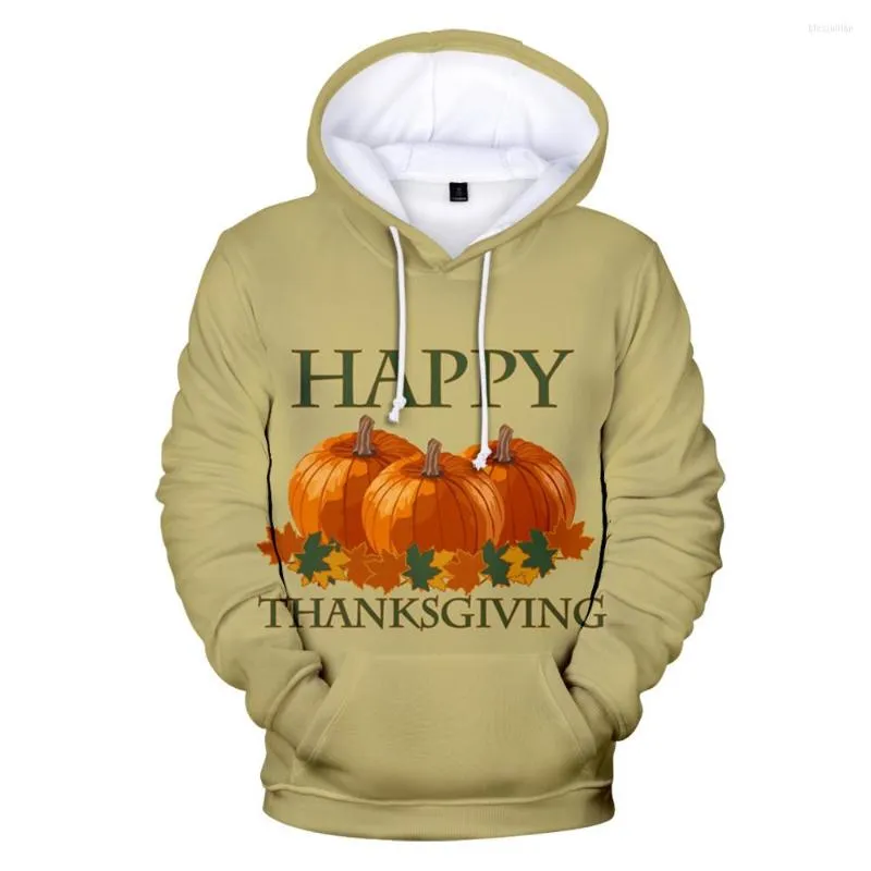 Sweats à capuche pour hommes 2023 impression 3D Thanksgiving Day sweat à capuche heureux sweats hommes/femmes mode Kawaii pull à capuche