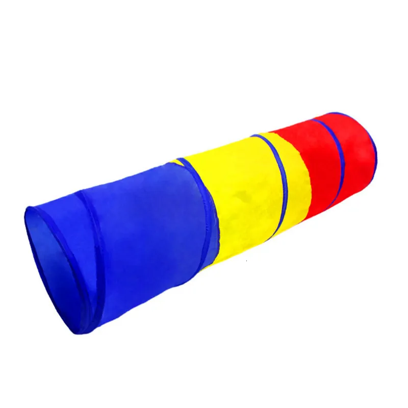 Tende giocattolo tunnel portatile tende a tre colori per bambini indoor giocano tenda pieghevole per cuocere al tubo esterno nei giocattoli tunnel della tenda 230111