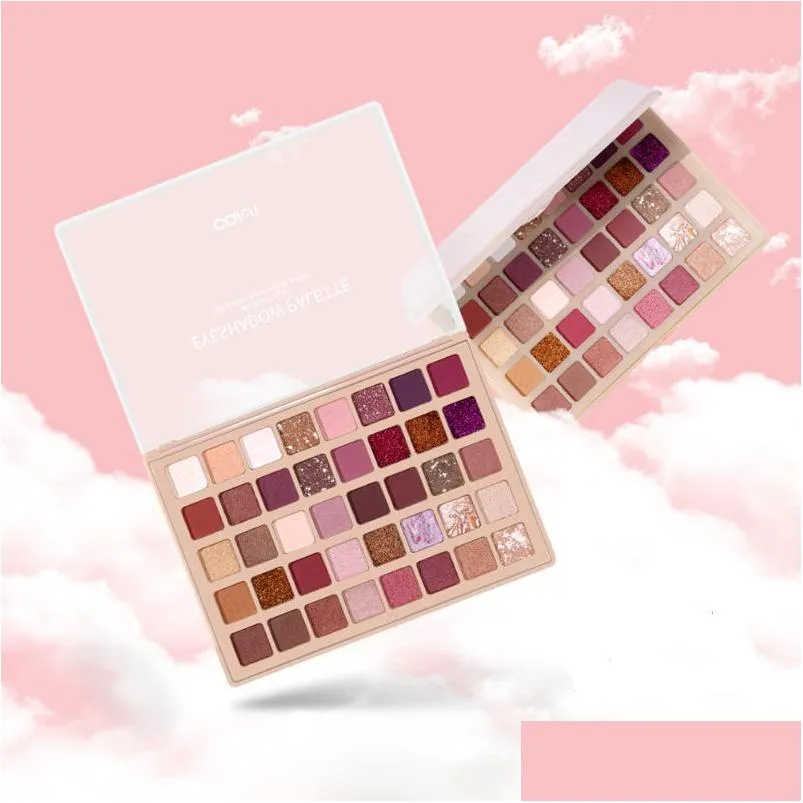 Lidschatten-Farbschimmer-Lidschatten-Palette, matte Erde, Glitzer für Gesicht, langanhaltendes Make-up, Palettenschatten, Cosmeticseye Eyeeye Drop D Dhhpq