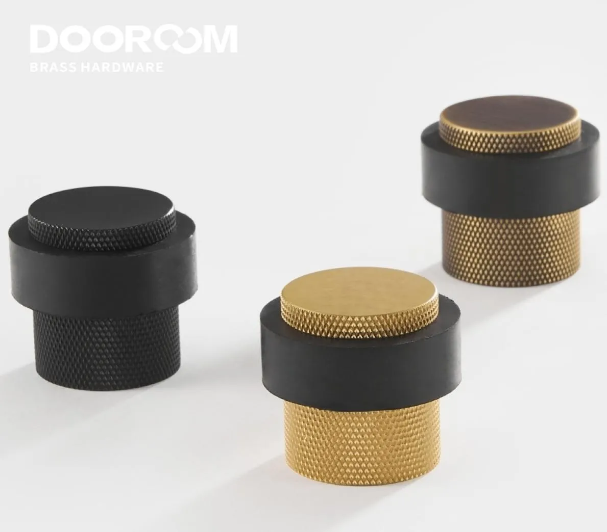 Door Catches Closers Oom Knurled Brass Rubber Stops Bathroom Stopper