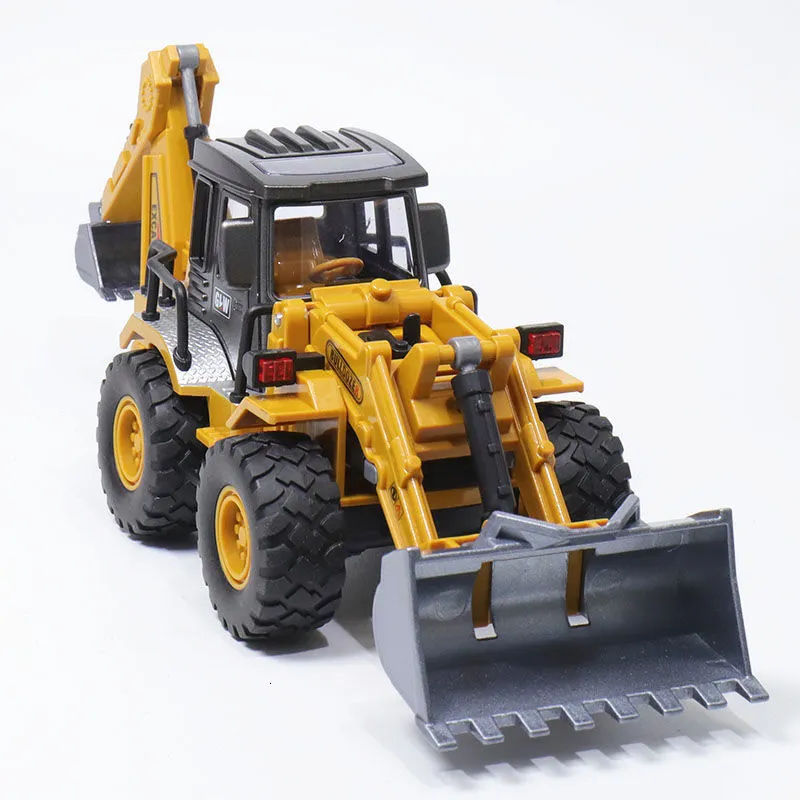 Diecast Model Car 2in1 Engineering Diecast Set Toys for Boys Alloy Tractor Excavator Bulldozer Kids Truck Children Diecast Farm Vehicle Model Gift 230111