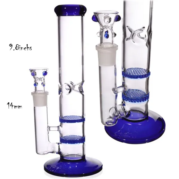 Blue Glass Bong percolator Water Pipes Hookahs Glass Water Bongs Heady Dab Rigs Glass Bubbler Smoking Pipe