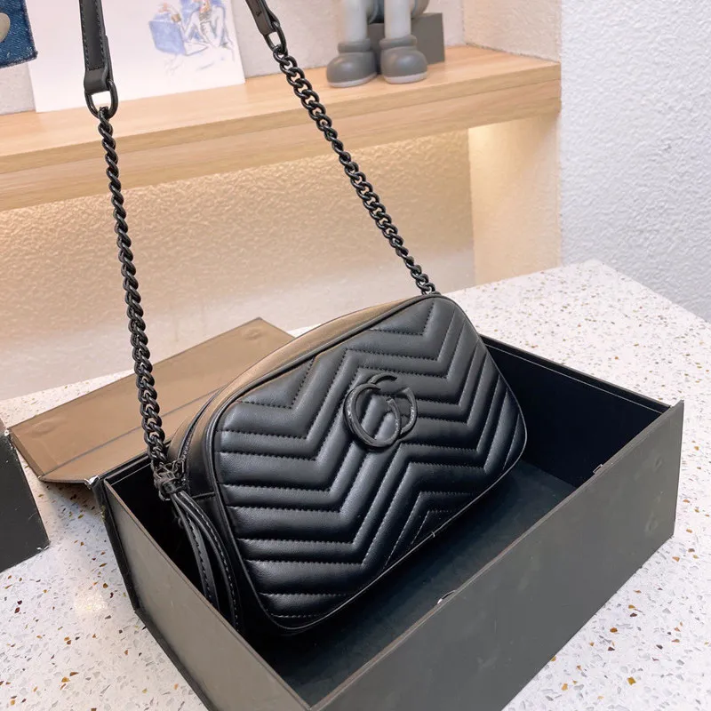 Marmont Kamera Çantaları tasarımcı çantaları lüks crossbody omuz zincir çanta moda kılıf küçük kapaklı çanta Kadın Erkek çapraz vücut Zig Zag 5A Kalite