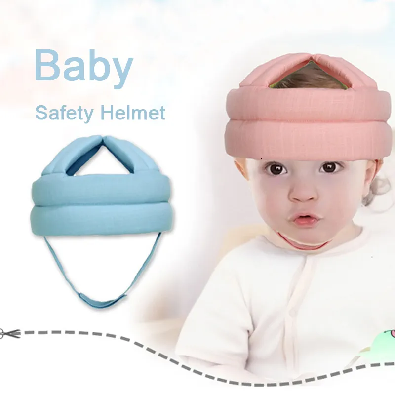 Casquettes Chapeaux Casquette Anti-collision Casque De Sécurité Chapeau De Protection Anti-chute Bébé Réglable Enfant Protection De La Tête Nourrissons Bébé Toddle Doux 0-3 Ans 230111