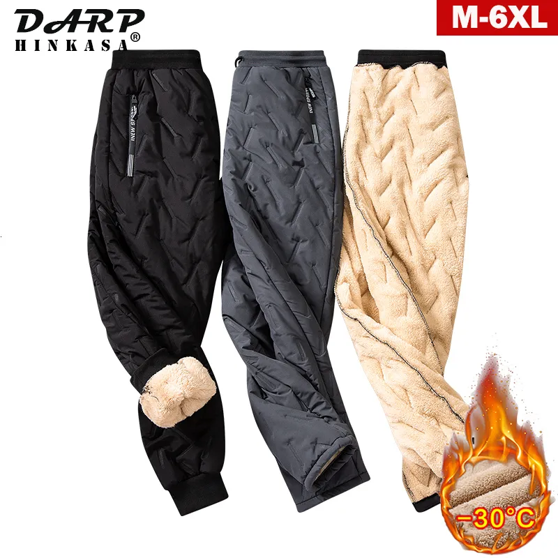 Pantalons pour hommes marque hiver chaud polaire coton militaire lâche Cargo sport décontracté sur la taille épaisse salopette pantalon 230111