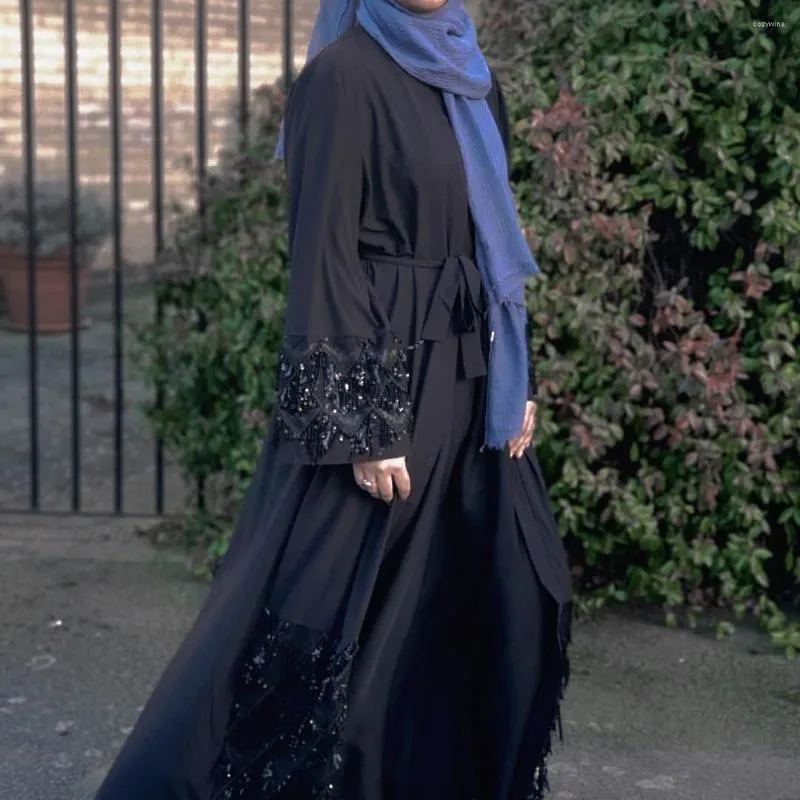 Etnik Giyim 2023 Müslüman Orta Doğu Arap Moda Hırka Abaya Leydi Mizaç Çok yönlü elbisesi Avrupa Kuftan