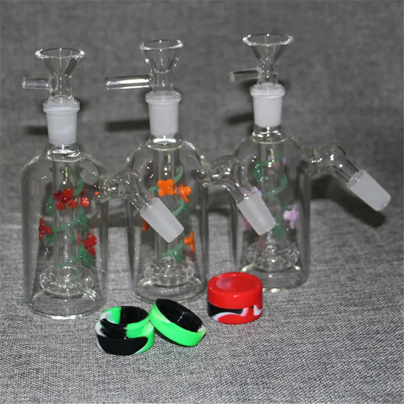 6 Styles Hookahs 14mm Glass Ash Catchers With Glass Bowls 45 90 Degrees Reclaim Ashcatcher Tire Percolators For Water Bongs Oil Dab Rigs