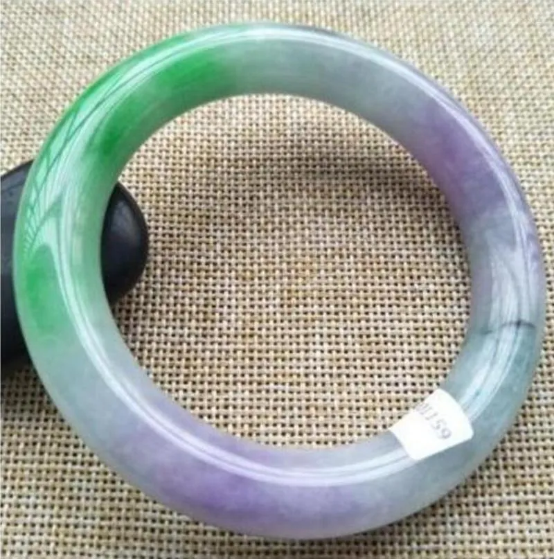 Bangle معتمد من الدرجة A Natural Green Jadelet Barelet Jade 58mm -60mm (تسليم الشهادة)