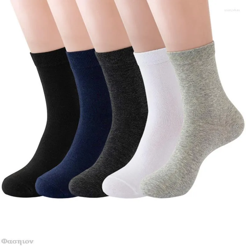 Men's Socks Pure Cotton Middle Tube Breathable Sweat-absorbent High Quality Wholesale Drop 40-44EU Men's Business Casual