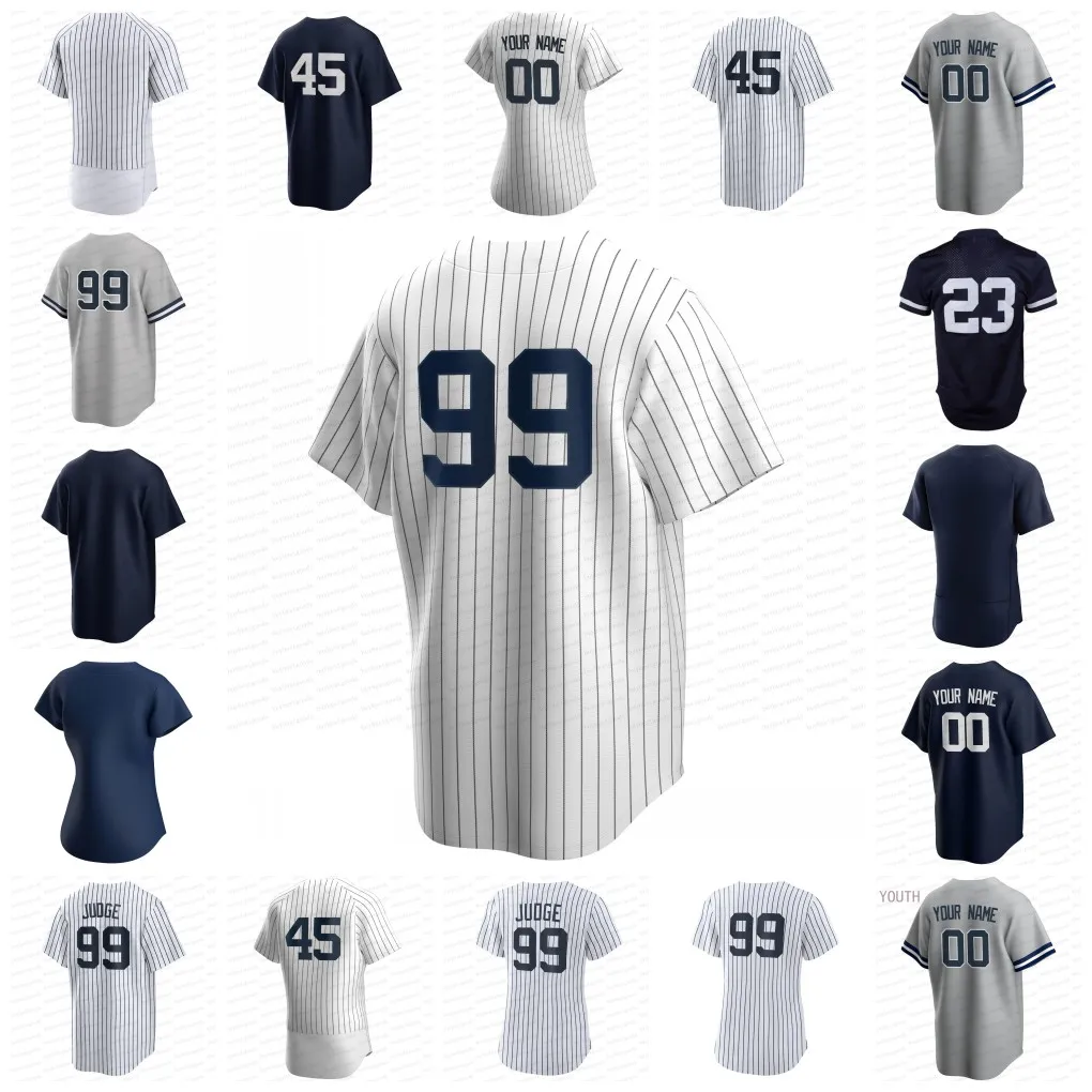 99 Aaron Judge Jersey 11 Anthony Volpe Anthony Rizzo Giancarlo Stanton Gleyber Torres Harrison Bader Gerrit Cole Nestor Cortes Jose Trevino Rodon Maillots de baseball