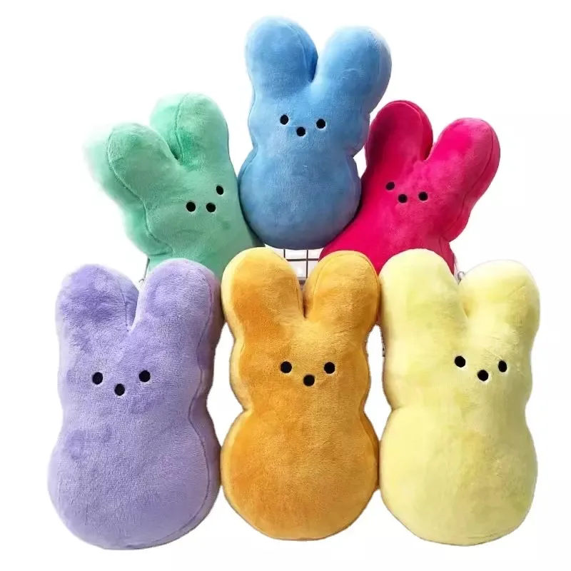 15cm Mini Pâques Bunny Peeps Poll Doll Pink Blue Yellow Purple Rabbit Dolls For Childrend Migne Soft Plux Toys Wholesale A0111