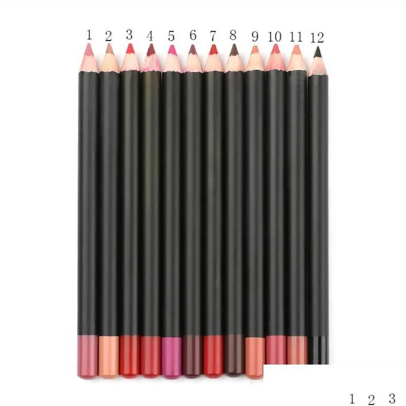 립 펜슬 ISMINE 라이너 연필 방수 무광택 문신 개별 상자 19 컬러 천연 롱 래스팅 쉬운 메이크업 색상 DHMGL DHMGL
