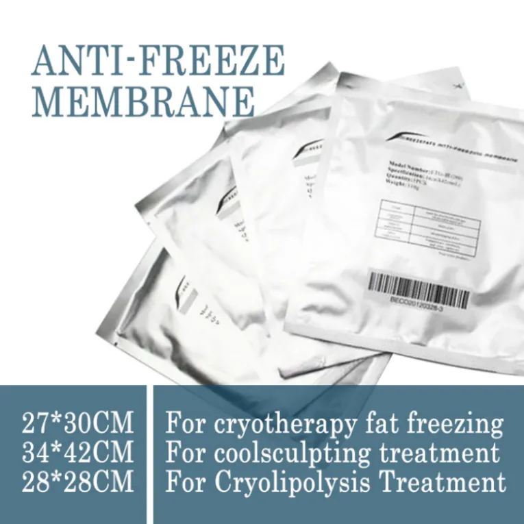 Acessórios Peças máscara de membrana anticongelante para duas alças criogênicas funcionam ao mesmo tempo Cavitação RF Cryo Therapy Slimming Machine