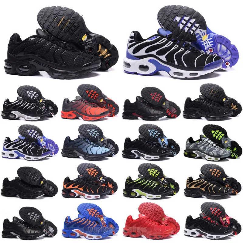 TN Men Running shoes Sport Shoes Triple Black ALL White Mean Green TNS plus Mens Womens Outdoor Casual Sneakers size 36-47