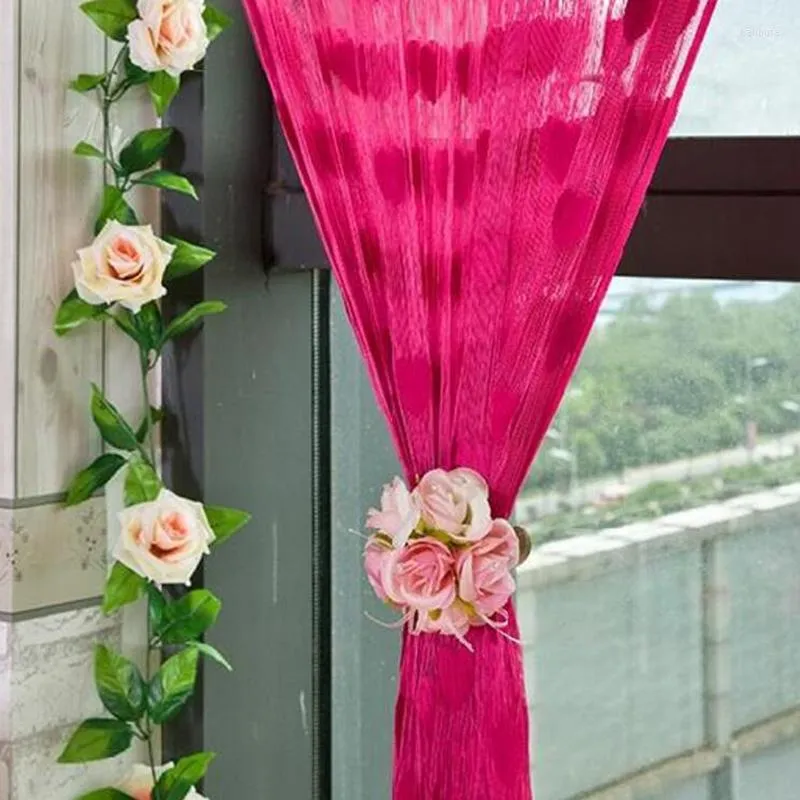 Curtain 2023 Heart Line Tassel String Curtains Patio Net Fringe Door For Living Room Home Decor