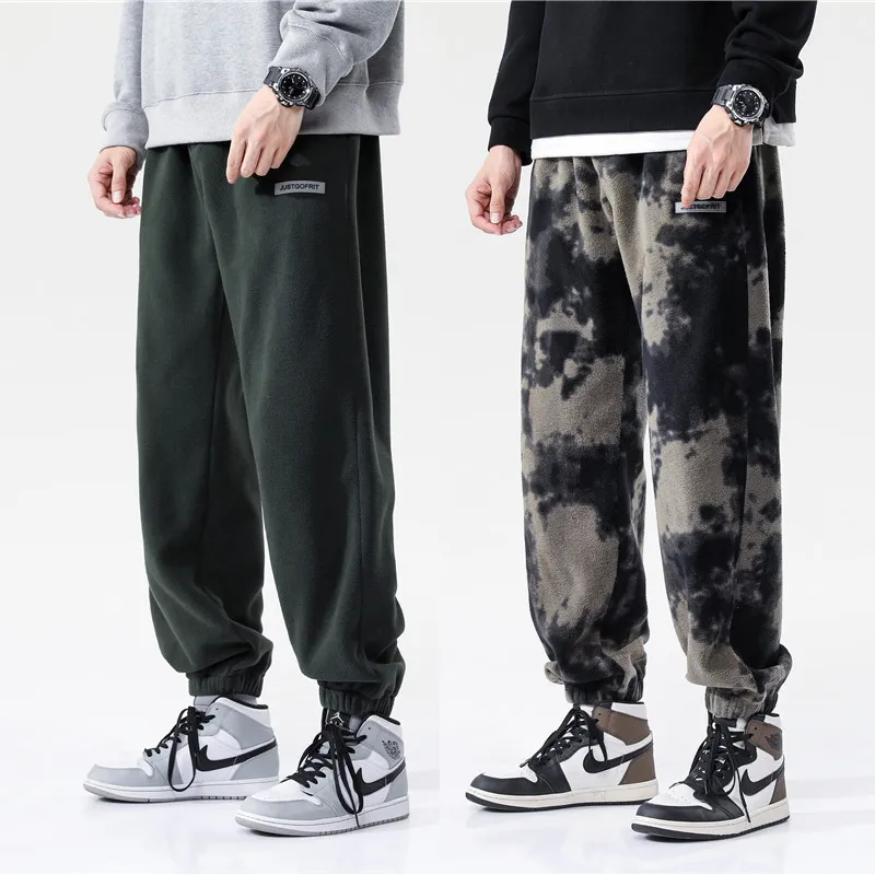Men's Pants High Quality Men Warm Sweatpant Trousers Winter Male Thick Joggers Trend All-match Outdoor Casual Loose Fleece Pant 230111