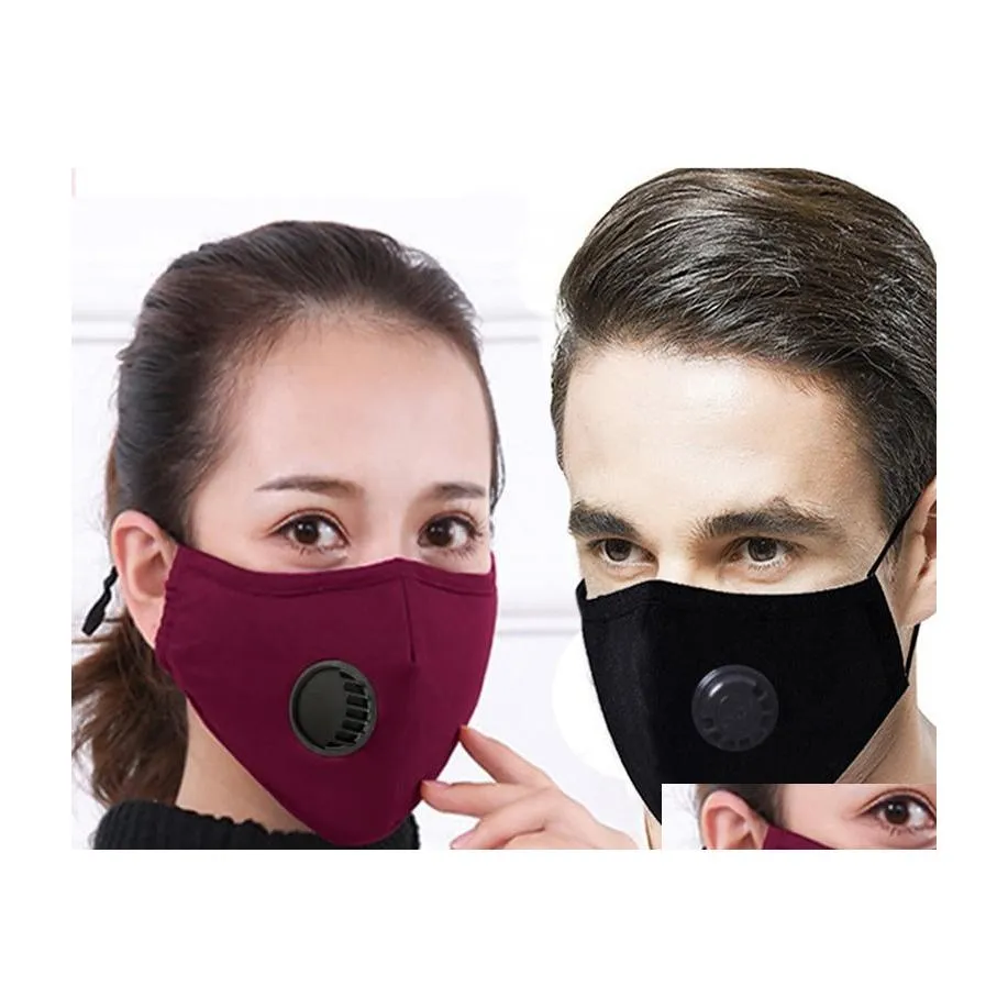 Designer Masks Pm2.5 Cotton Protective Mask Dustproof Haze Proof With Breathing Vae Can Be Inserted Into Filter Drop Delivery Home G Dhwvw