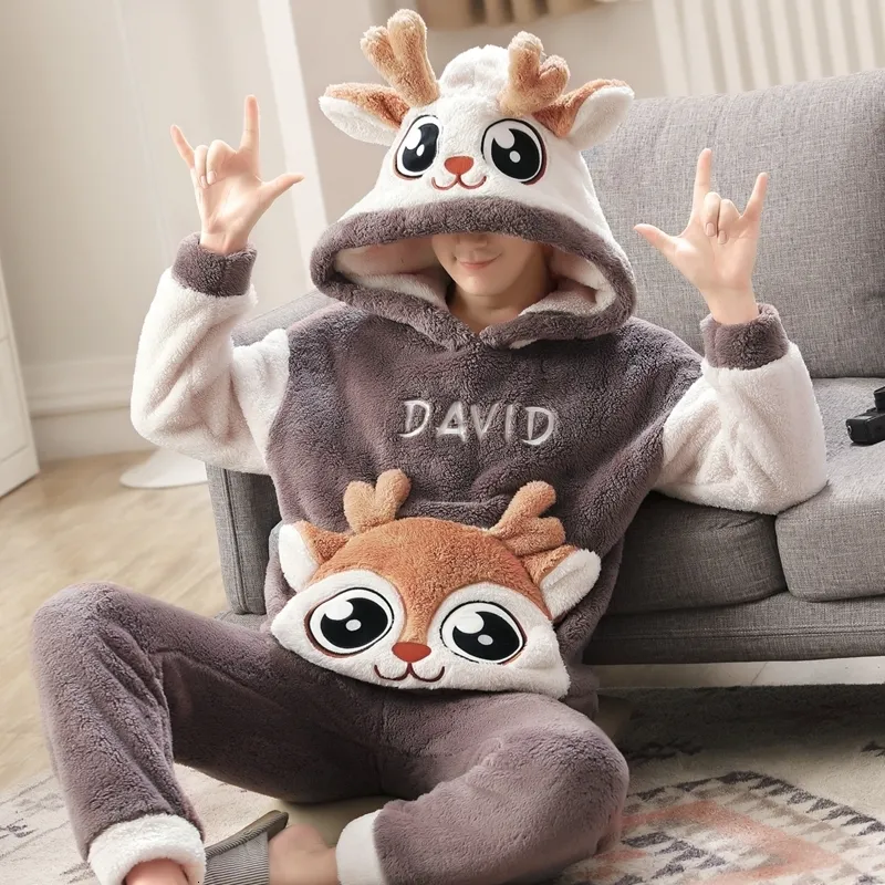 V tements De Nuit Pour Hommes Chaud Pyjama Dinosaure Homme