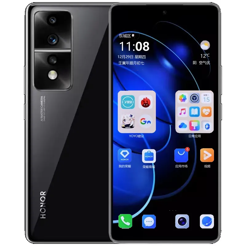Téléphone portable d'origine Huawei Honor 80 GT 5G intelligent 12 Go 16 Go de RAM 256 Go de ROM Snapdragon 8 Plus Gen1 54MP NFC Android 6,67" Full AMOLED Display Fingerprint ID Face Cell Phone
