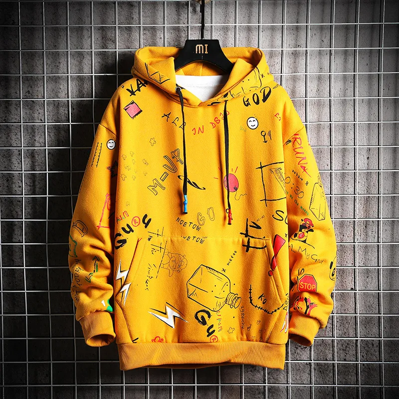 Men's Anime hoodies for men - Single Road Hip Hop