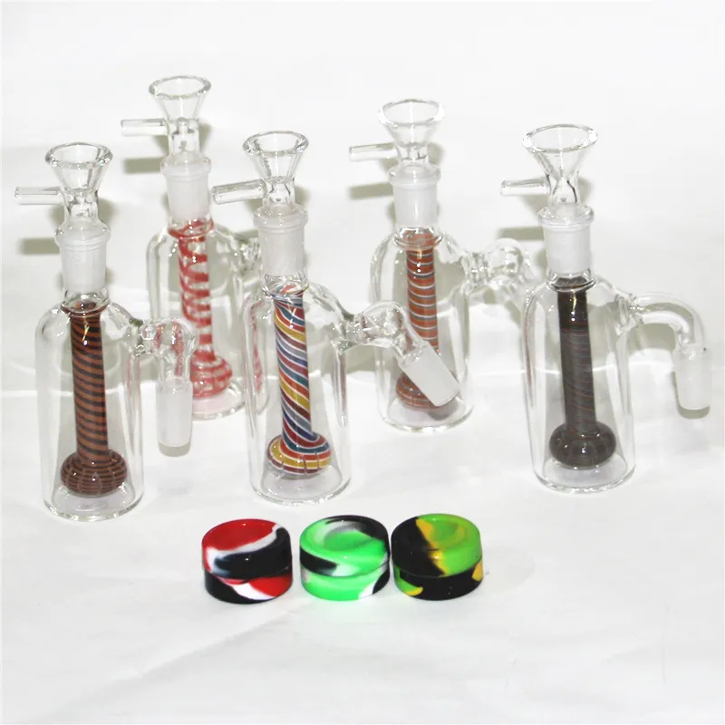 6 stijlen waterpijpen 14 mm 18 mm glazen asvangers met glazen kommen 45 90 graden Ashcatcher Asvanger Band Percolators voor glazen water Bongs Olie Dab Rigs