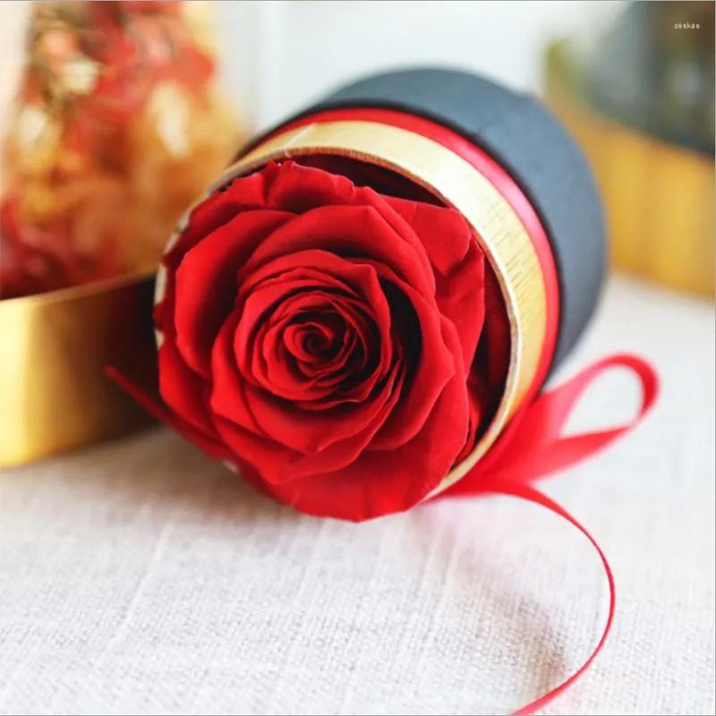 Decorative Flowers Preserved Roses With Box Eternal Handmad Real In For Valentine's Day Mother's Romantic Gifts