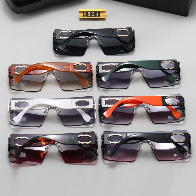 Óculos de sol de designer de luxo clássico óculos de sol de praia ao ar livre homens mulheres 7 cores disponíveis com caixa boa