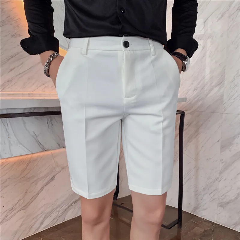 Herren -Shorts 2023 Sommer Slim Fit Mody Solid Straight Men Kleidung Einfacher Match Casual Business Anzug kurz Homme Streetwear S3XL 230110