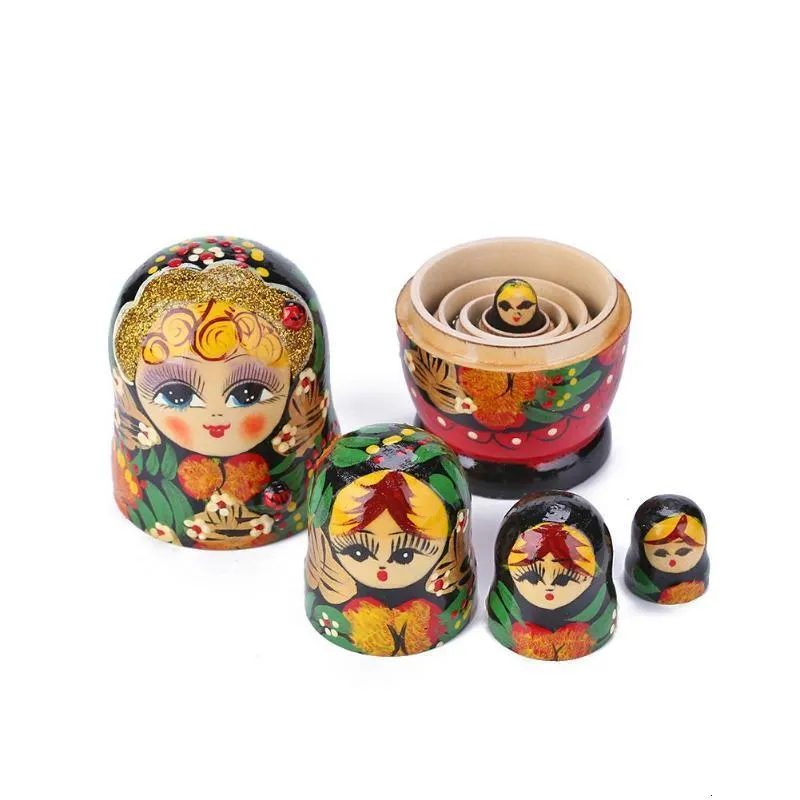Poupées Gigognes Russes 10 Pièces En Bois Coloré - Matriochka Empilable Dès 3 Ans - Cadeau Déco