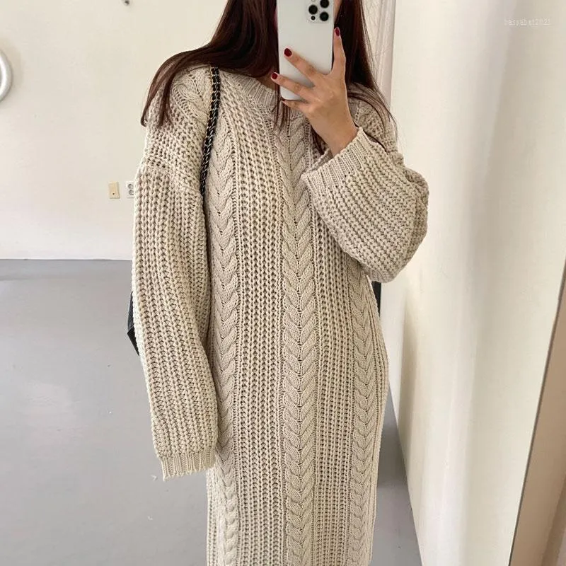 Thick hot sale sweater dress