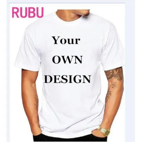Мужские футболки ваш собственный дизайн бренд /картинка белая обычая и женская футболка плюс футболка для футболки 230111