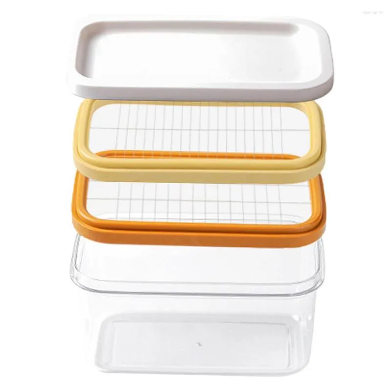 Plates Butter Dish Box Holder Fridge Storage Lid Cutter Plastic Dishes With Lids